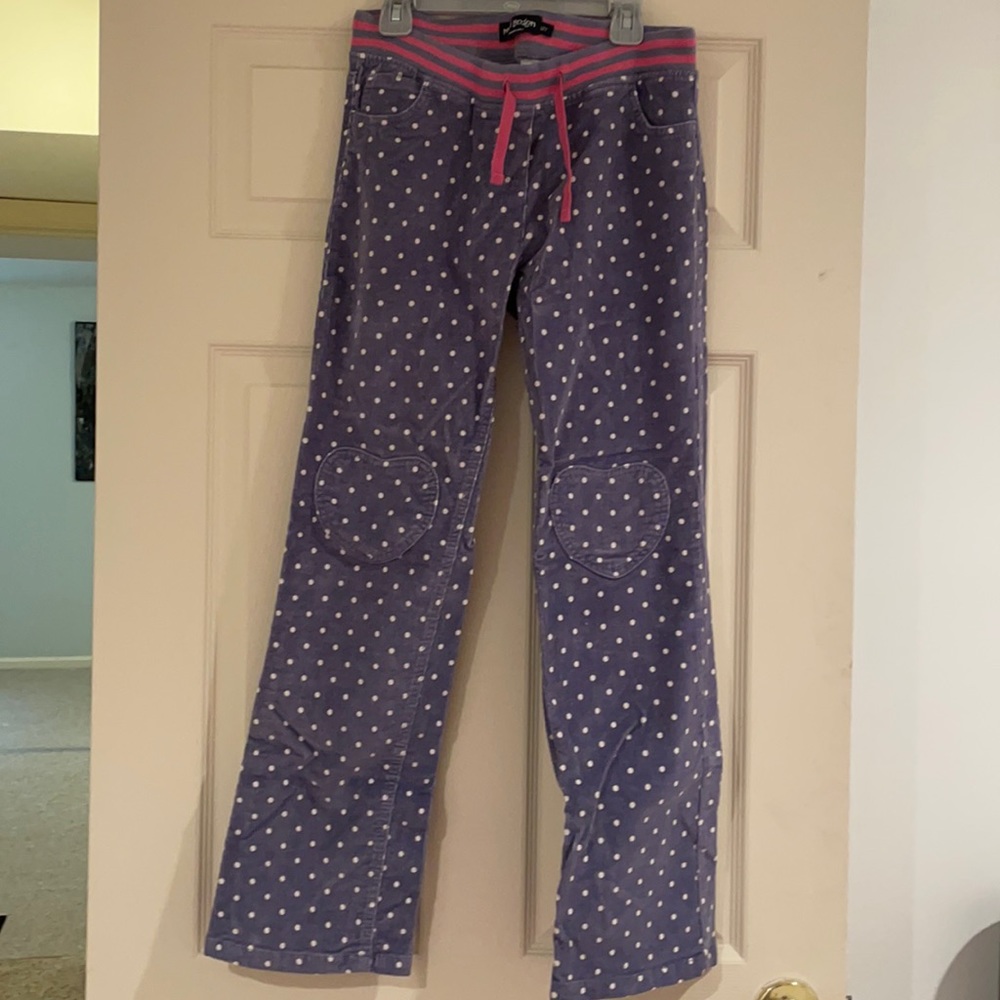 Mini Boden Corduroy Bottoms size 12 polka dot & hearts